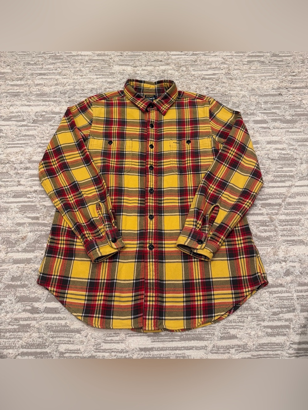 Rugby Flannels Polo Ralph Lauren Button Up Shirt Men's XL Plaid Long Sleeve Rare